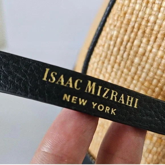 ISAAC MIZRAHI - Beautiful Straw And Leathet bag. - Picture 5 of 15